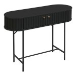 Κονσόλα Zakro pakoworld MDF-μέταλλο σε μαύρη απόχρωση 100x35x75εκ