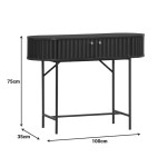 Κονσόλα Zakro pakoworld MDF-μέταλλο σε μαύρη απόχρωση 100x35x75εκ