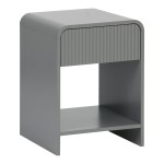 Κομοδίνο Zeplen pakoworld MDF σε γκρι απόχρωση 40x40x53εκ