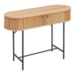 Κονσόλα Zakro pakoworld MDF-μέταλλο σε oak απόχρωση 100x35x75εκ