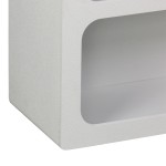 Βιβλιοθήκη-ραφιέρα Emersi pakoworld mdf σε λευκή απόχρωση 70x35x100εκ