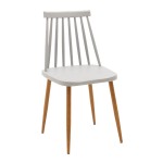 Καρέκλα Aurora pakoworld PP γκρι-φυσικό πόδι 43x48x79εκ. Καρέκλα Aurora pakoworld PP γκρι-φυσικό πόδι 43x48x79εκ.