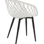 Πολυρόνα Ezra pakoworld λευκό pp-πόδι μαύρο μέταλλο 62x42x82εκ Πολυρόνα Ezra pakoworld λευκό pp-πόδι μαύρο μέταλλο 62x42x82εκ