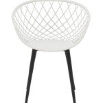 Πολυρόνα Ezra pakoworld λευκό pp-πόδι μαύρο μέταλλο 62x42x82εκ Πολυρόνα Ezra pakoworld λευκό pp-πόδι μαύρο μέταλλο 62x42x82εκ