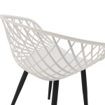 Πολυρόνα Ezra pakoworld λευκό pp-πόδι μαύρο μέταλλο 62x42x82εκ Πολυρόνα Ezra pakoworld λευκό pp-πόδι μαύρο μέταλλο 62x42x82εκ