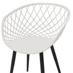 Πολυρόνα Ezra pakoworld λευκό pp-πόδι μαύρο μέταλλο 62x42x82εκ Πολυρόνα Ezra pakoworld λευκό pp-πόδι μαύρο μέταλλο 62x42x82εκ