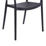 Πολυθρόνα Ankara pakoworld στοιβαζόμενη pp-pe rattan σε μαύρη-φυσική απόχρωση 54x55.5x77εκ