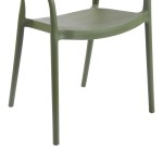 Πολυθρόνα Ankara pakoworld στοιβαζόμενη pp-pe rattan σε λαδί-φυσική απόχρωση 54x55.5x77εκ