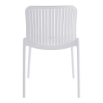 Καρέκλα Teragi στοιβαζόμενη pakoworld pp με UV protection λευκή 58x43.5x82εκ