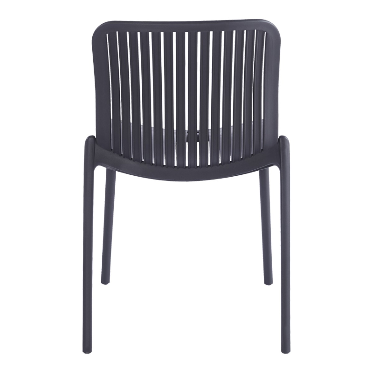 Καρέκλα Teragi στοιβαζόμενη pakoworld pp με UV protection ανθρακί 58x43.5x82εκ