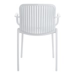 Πολυθρόνα Teragi στοιβαζόμενη pakoworld pp με UV protection λευκή 59x57x82εκ