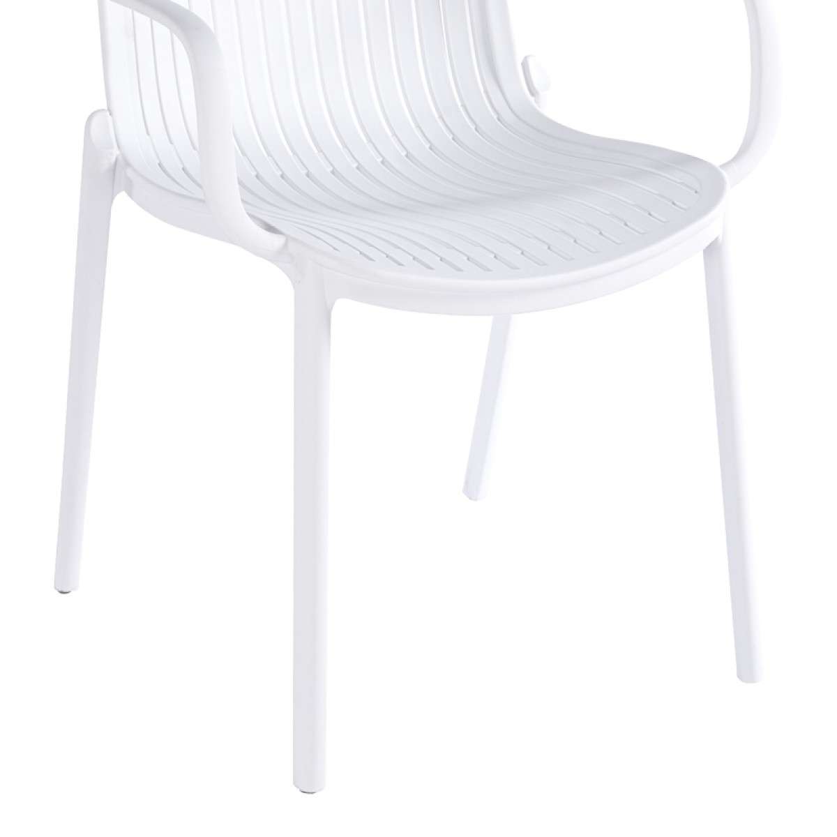 Πολυθρόνα Teragi στοιβαζόμενη pakoworld pp με UV protection λευκή 59x57x82εκ