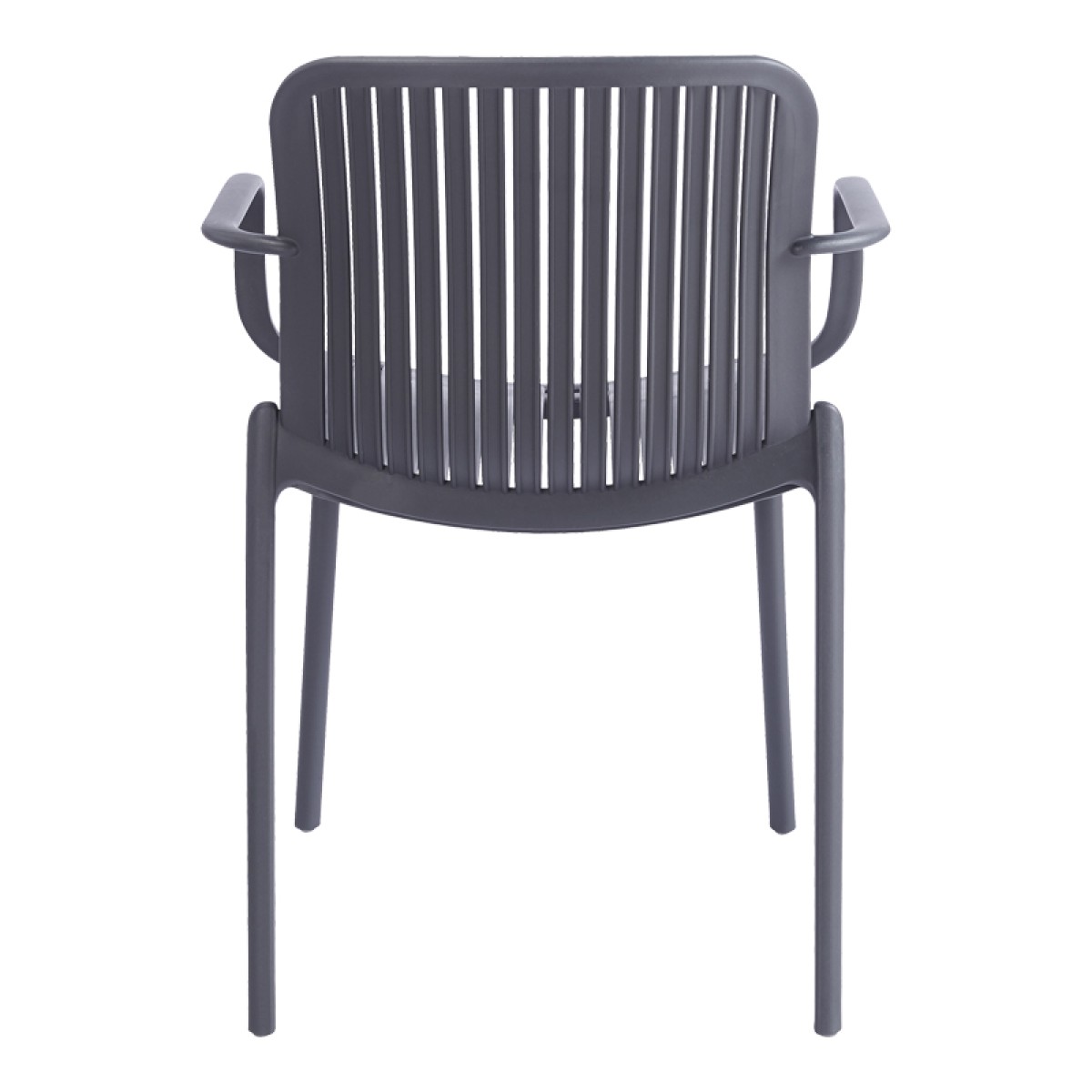 Πολυθρόνα Teragi στοιβαζόμενη pakoworld pp με UV protection ανθρακί 59x57x82εκ