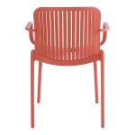 Πολυθρόνα Teragi στοιβαζόμενη pakoworld pp με UV protection terracotta 59x57x82εκ