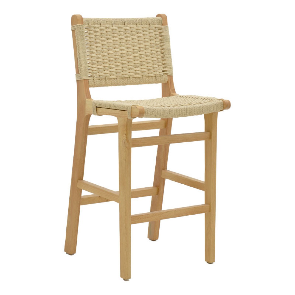 Σκαμπό μπαρ Julien pakoworld rubberwood φυσικό-έδρα φυσικό σχοινί 45x46x95εκ Σκαμπό μπαρ Julien pakoworld rubberwood φυσικό-έδρα φυσικό σχοινί 45x46x95εκ