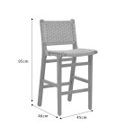 Σκαμπό μπαρ Julien pakoworld rubberwood φυσικό-έδρα φυσικό σχοινί 45x46x95εκ Σκαμπό μπαρ Julien pakoworld rubberwood φυσικό-έδρα φυσικό σχοινί 45x46x95εκ