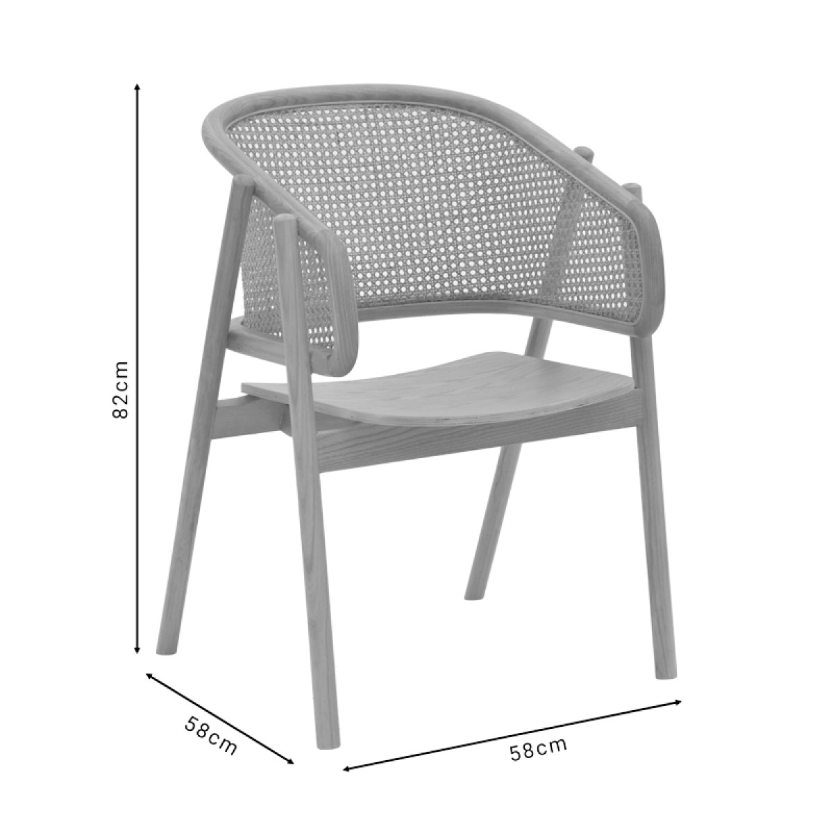 Πολυθρόνα Wenzy pakoworld φυσικό Rattan - μασίφ ξύλο toon 58x58x82εκ Πολυθρόνα Wenzy pakoworld φυσικό Rattan - μασίφ ξύλο toon 58x58x82εκ