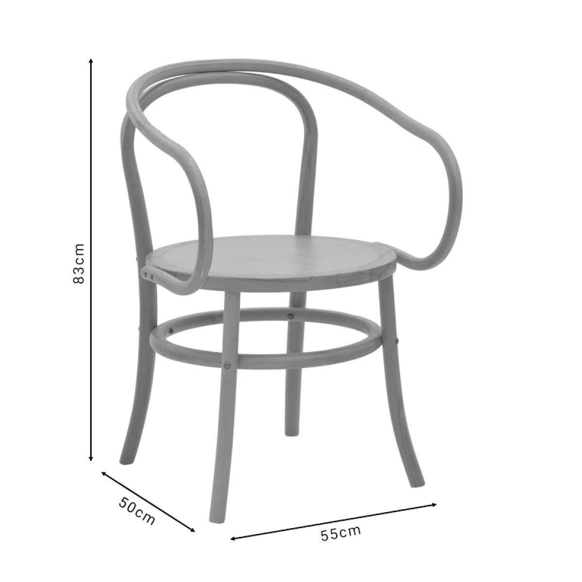 Πολυθρόνα Verfie pakoworld φυσικό ξύλο οξιάς 55x50x83εκ Πολυθρόνα Verfie pakoworld φυσικό ξύλο οξιάς 55x50x83εκ