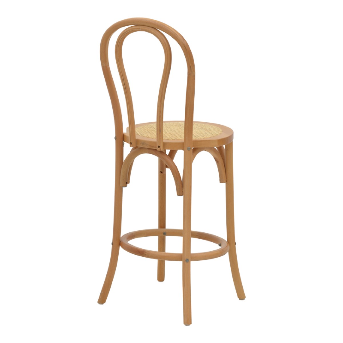 Σκαμπό μπαρ Thonet pakoworld φυσικό ξύλο οξιάς-έδρα φυσικό rattan 41x50x105εκ Σκαμπό μπαρ Thonet pakoworld φυσικό ξύλο οξιάς-έδρα φυσικό rattan 41x50x105εκ
