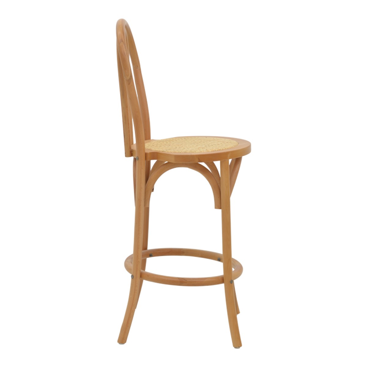 Σκαμπό μπαρ Thonet pakoworld φυσικό ξύλο οξιάς-έδρα φυσικό rattan 41x50x105εκ Σκαμπό μπαρ Thonet pakoworld φυσικό ξύλο οξιάς-έδρα φυσικό rattan 41x50x105εκ