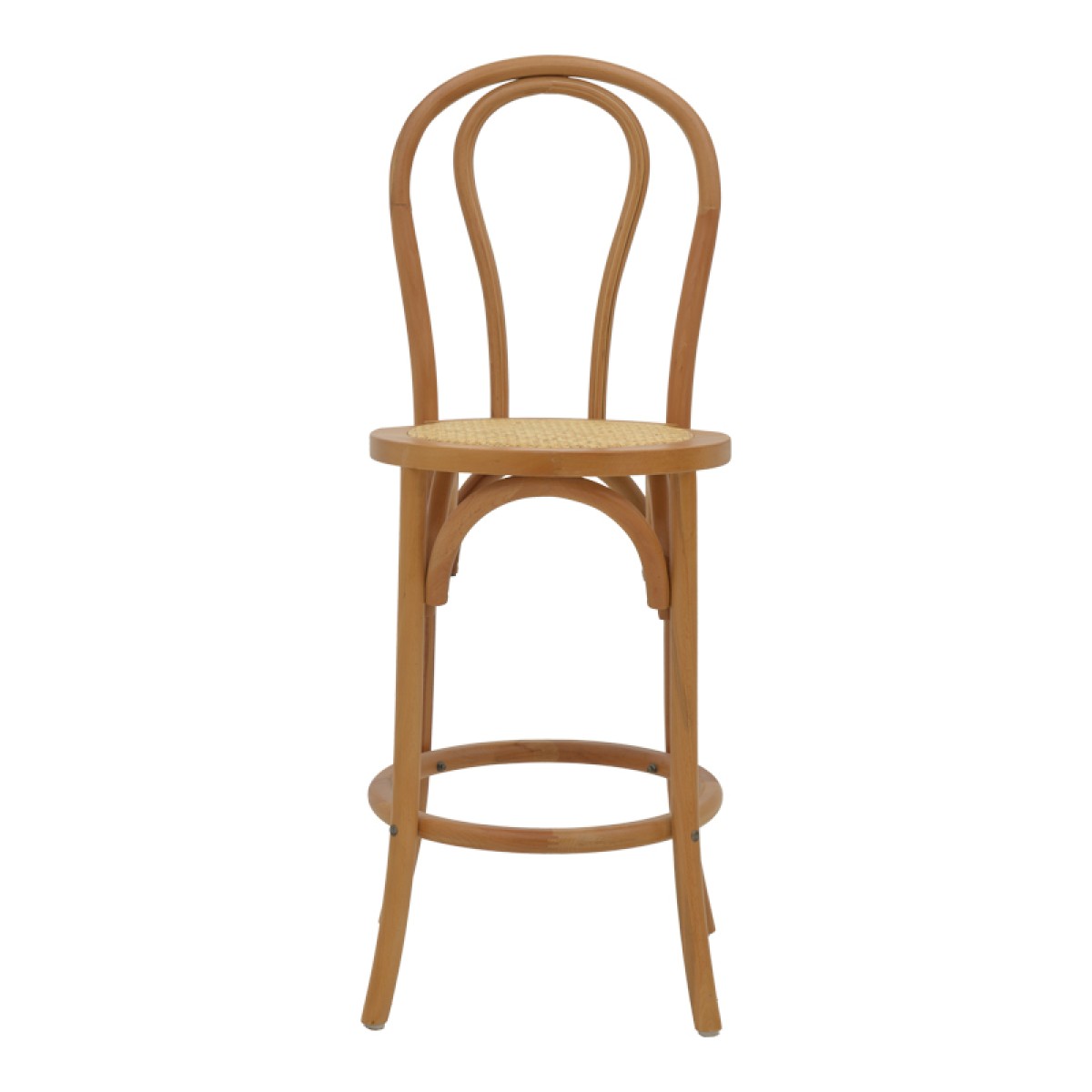 Σκαμπό μπαρ Thonet pakoworld φυσικό ξύλο οξιάς-έδρα φυσικό rattan 41x50x105εκ Σκαμπό μπαρ Thonet pakoworld φυσικό ξύλο οξιάς-έδρα φυσικό rattan 41x50x105εκ