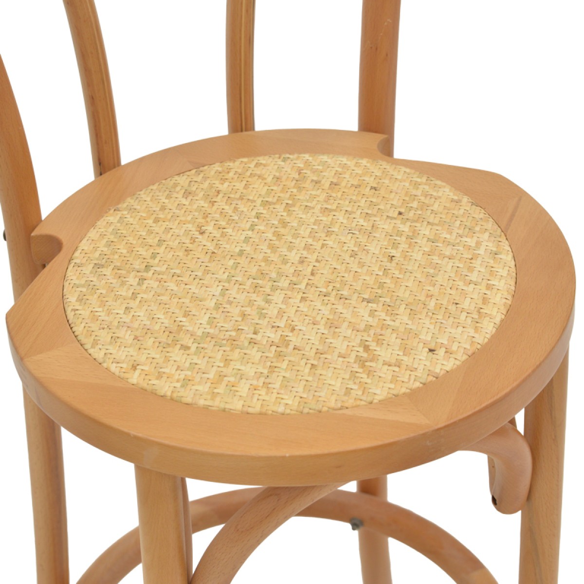 Σκαμπό μπαρ Thonet pakoworld φυσικό ξύλο οξιάς-έδρα φυσικό rattan 41x50x105εκ Σκαμπό μπαρ Thonet pakoworld φυσικό ξύλο οξιάς-έδρα φυσικό rattan 41x50x105εκ