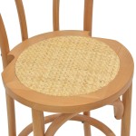 Σκαμπό μπαρ Thonet pakoworld φυσικό ξύλο οξιάς-έδρα φυσικό rattan 41x50x105εκ Σκαμπό μπαρ Thonet pakoworld φυσικό ξύλο οξιάς-έδρα φυσικό rattan 41x50x105εκ