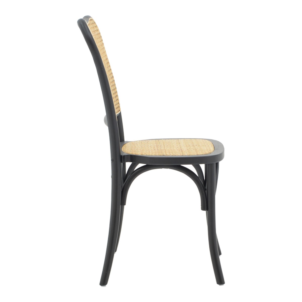 Καρέκλα στοιβαζόμενη Zozele pakoworld φυσικό rattan pe-μαύρο toon wood 45x51x88εκ Καρέκλα στοιβαζόμενη Zozele pakoworld φυσικό rattan pe-μαύρο toon wood 45x51x88εκ