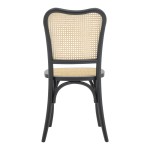 Καρέκλα στοιβαζόμενη Zozele pakoworld φυσικό rattan pe-μαύρο toon wood 45x51x88εκ Καρέκλα στοιβαζόμενη Zozele pakoworld φυσικό rattan pe-μαύρο toon wood 45x51x88εκ