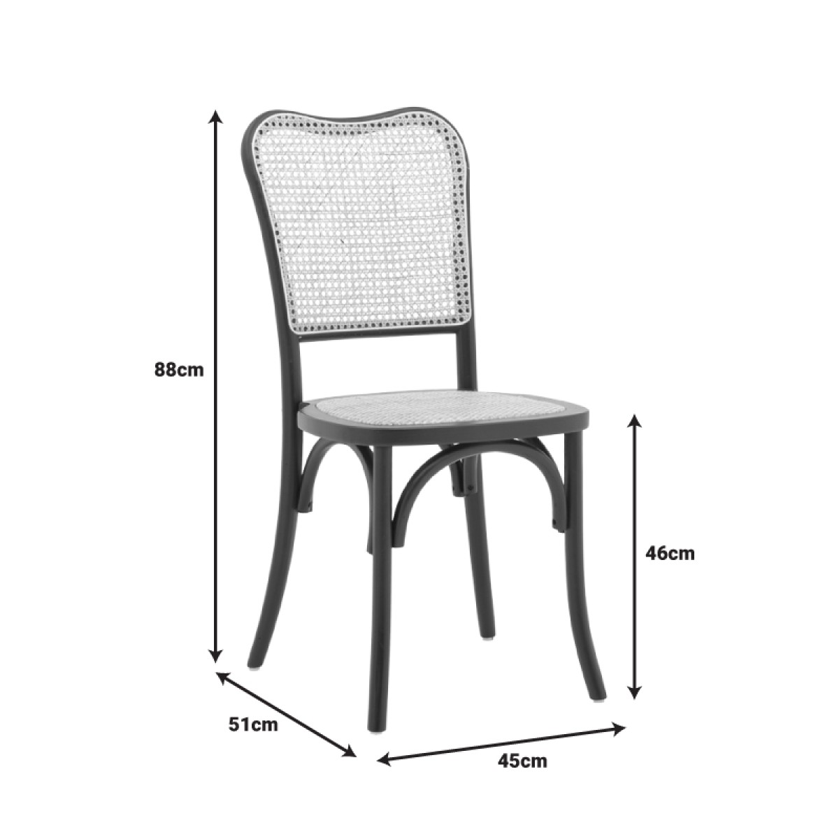 Καρέκλα στοιβαζόμενη Zozele pakoworld φυσικό rattan pe-μαύρο toon wood 45x51x88εκ Καρέκλα στοιβαζόμενη Zozele pakoworld φυσικό rattan pe-μαύρο toon wood 45x51x88εκ