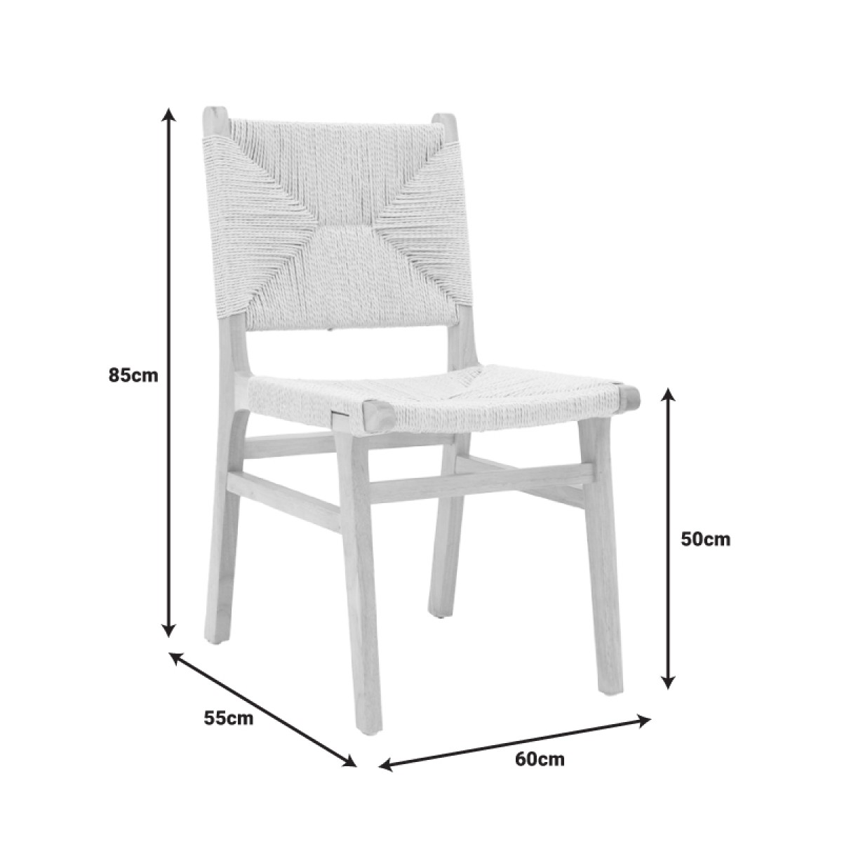 Καρέκλα Arten pakoworld σχοινί-rubberwood σε φυσική απόχρωση 60x55x85εκ Καρέκλα Arten pakoworld σχοινί-rubberwood σε φυσική απόχρωση 60x55x85εκ