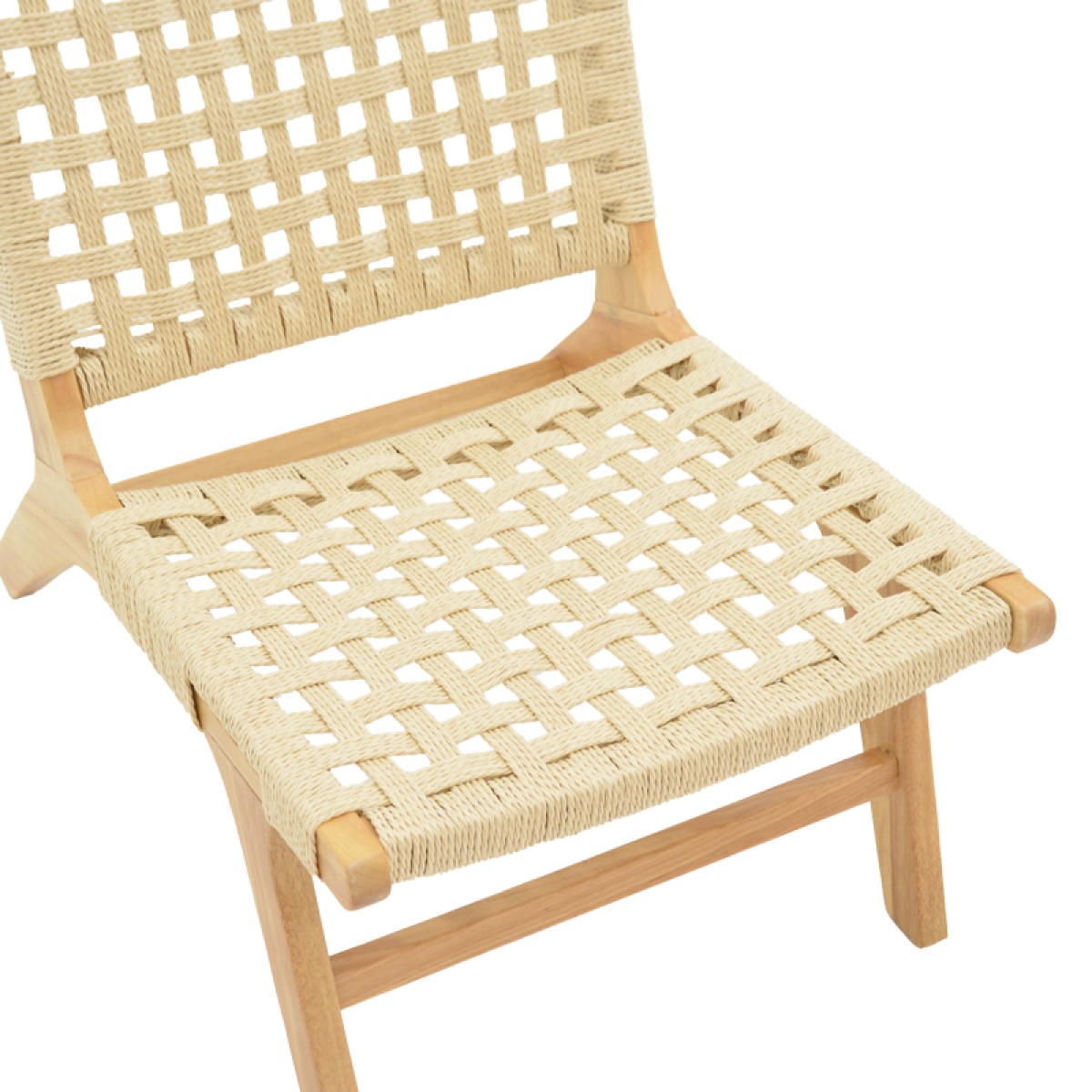Πολυθρόνα Polisin pakoworld σχοινί-rubberwood σε φυσική απόχρωση 55x80x77εκ Πολυθρόνα Polisin pakoworld σχοινί-rubberwood σε φυσική απόχρωση 55x80x77εκ