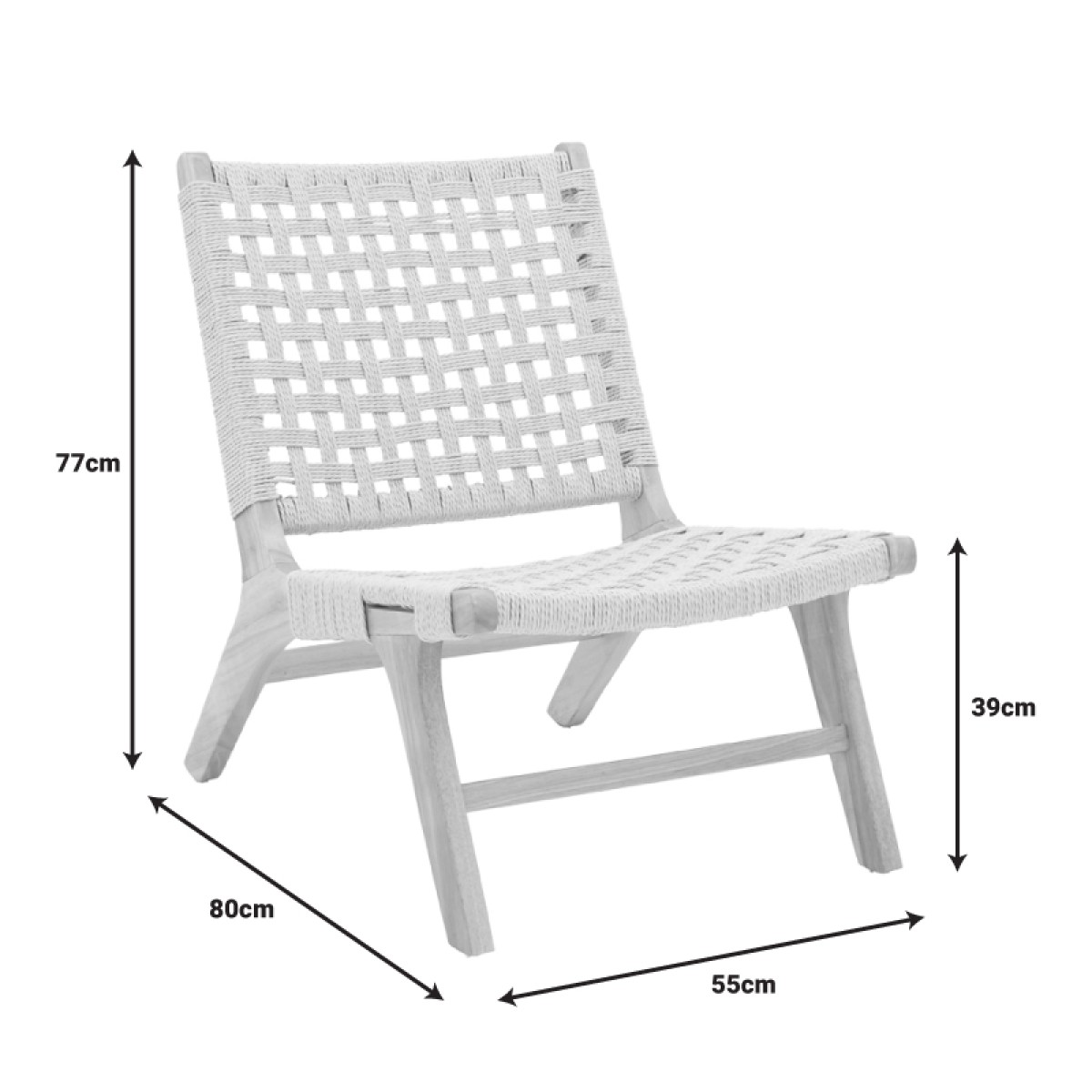 Πολυθρόνα Polisin pakoworld σχοινί-rubberwood σε φυσική απόχρωση 55x80x77εκ Πολυθρόνα Polisin pakoworld σχοινί-rubberwood σε φυσική απόχρωση 55x80x77εκ