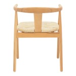 Πολυθρόνα Gernine pakoworld μασίφ ξύλο οξιάς και σχοινί σε φυσική απόχρωση 56x49x73εκ