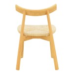 Καρέκλα Clareta pakoworld rubberwood-σχοινί σε φυσική απόχρωση 53x55x79εκ