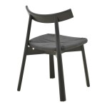 Καρέκλα Clareta pakoworld rubberwood-σχοινί σε μαύρη απόχρωση 53x55x79εκ