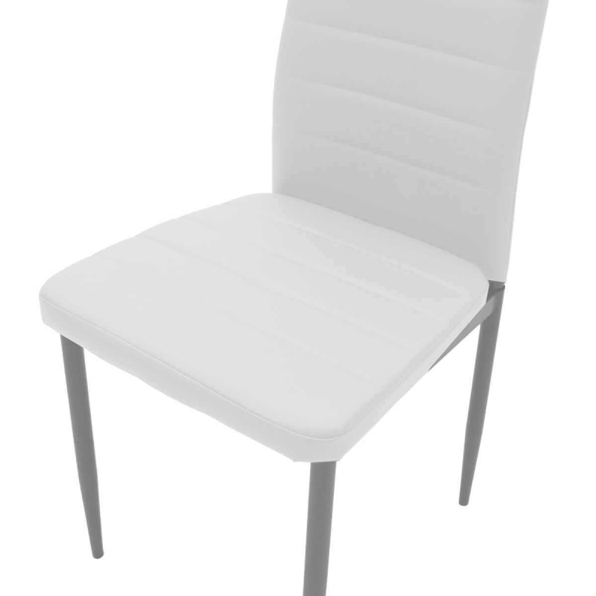 Καρέκλα Parker pakoworld μέταλλο-PU λευκό-γκρι πόδι 42x48x98εκ Καρέκλα Parker pakoworld μέταλλο-PU λευκό-γκρι πόδι 42x48x98εκ