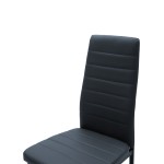 Καρέκλα Parker pakoworld PU ανθρακί-μαύρο πόδι 42x48x98εκ Καρέκλα Parker pakoworld PU ανθρακί-μαύρο πόδι 42x48x98εκ