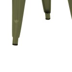 Σκαμπό Utopia pakoworld μέταλλο σε λαδί απόχρωση 30x30x45εκ