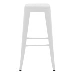 Σκαμπό μπαρ Utopia pakoworld μέταλλο σε λευκή ματ απόχρωση 42x42x76εκ