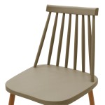 Καρέκλα Aurora pakoworld μόκα pp-φυσικό μεταλλικό πόδι 42x49.5x77εκ