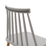 Καρέκλα Aurora pakoworld γκρι pp-φυσικό μεταλλικό πόδι 42x49.5x77εκ