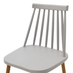Καρέκλα Aurora pakoworld γκρι pp-φυσικό μεταλλικό πόδι 42x49.5x77εκ