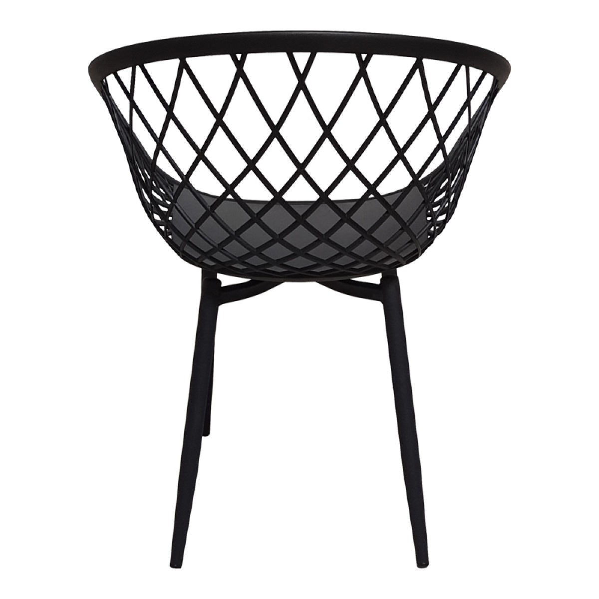 Πολυθρόνα Ezra pakoworld μαύρο pp-πόδι μαύρο μέταλλο 62.5x56x82εκ