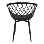 Πολυθρόνα Ezra pakoworld μαύρο pp-πόδι μαύρο μέταλλο 62.5x56x82εκ