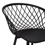 Πολυθρόνα Ezra pakoworld μαύρο pp-πόδι μαύρο μέταλλο 62.5x56x82εκ