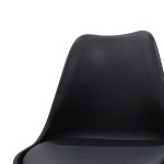 Καρέκλα Gaston pakoworld PP-PU μαύρο-φυσικό πόδι 48x55x83εκ Καρέκλα Gaston pakoworld PP-PU μαύρο-φυσικό πόδι 48x55x83εκ