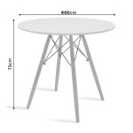 Τραπέζι Julita pakoworld MDF μαύρο-πόδια φυσικό Φ80x73εκ Τραπέζι Julita pakoworld MDF μαύρο-πόδια φυσικό Φ80x73εκ