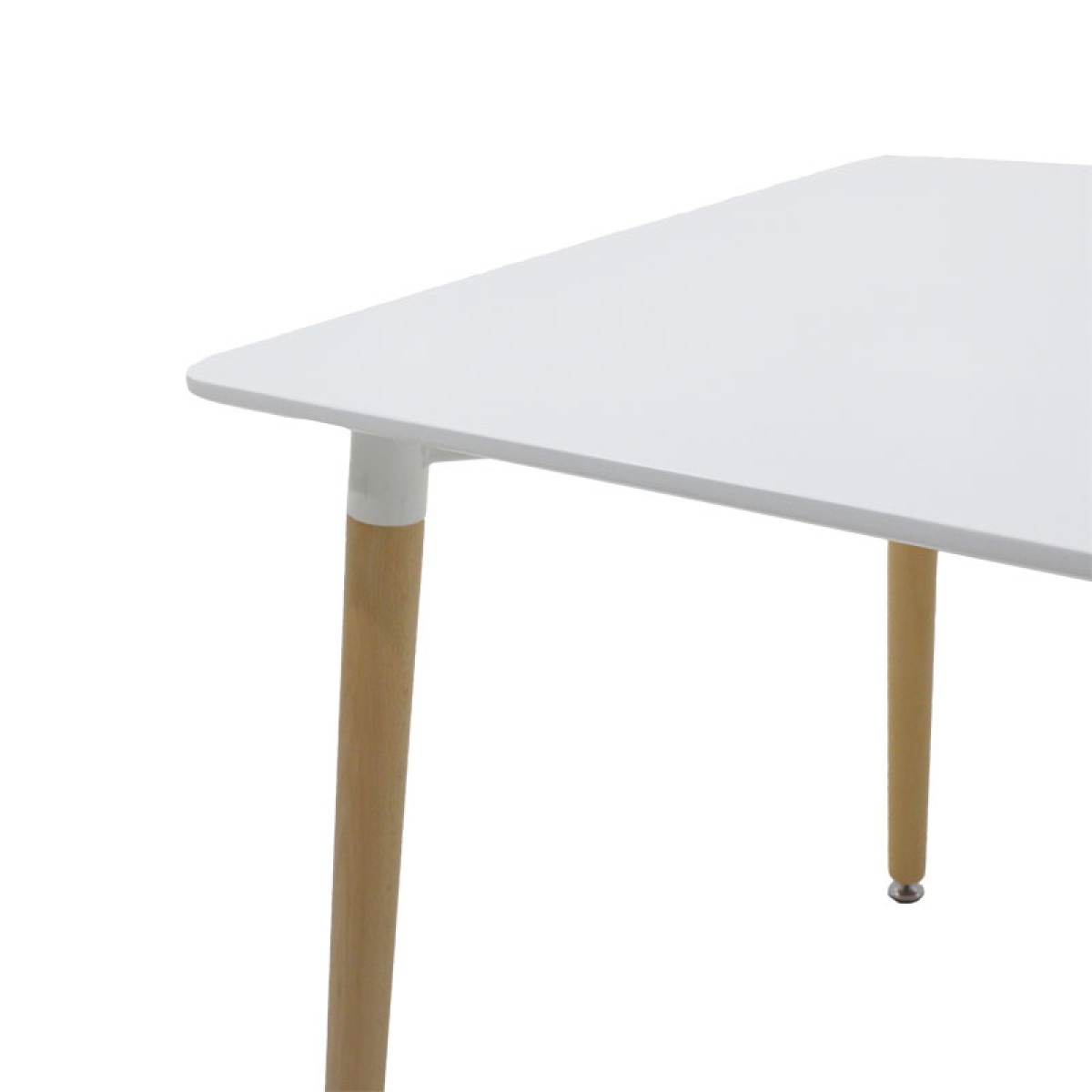 Τραπέζι Natali pakoworld MDF λευκό-πόδια φυσικό 80x80x76εκ Τραπέζι Natali pakoworld MDF λευκό-πόδια φυσικό 80x80x76εκ