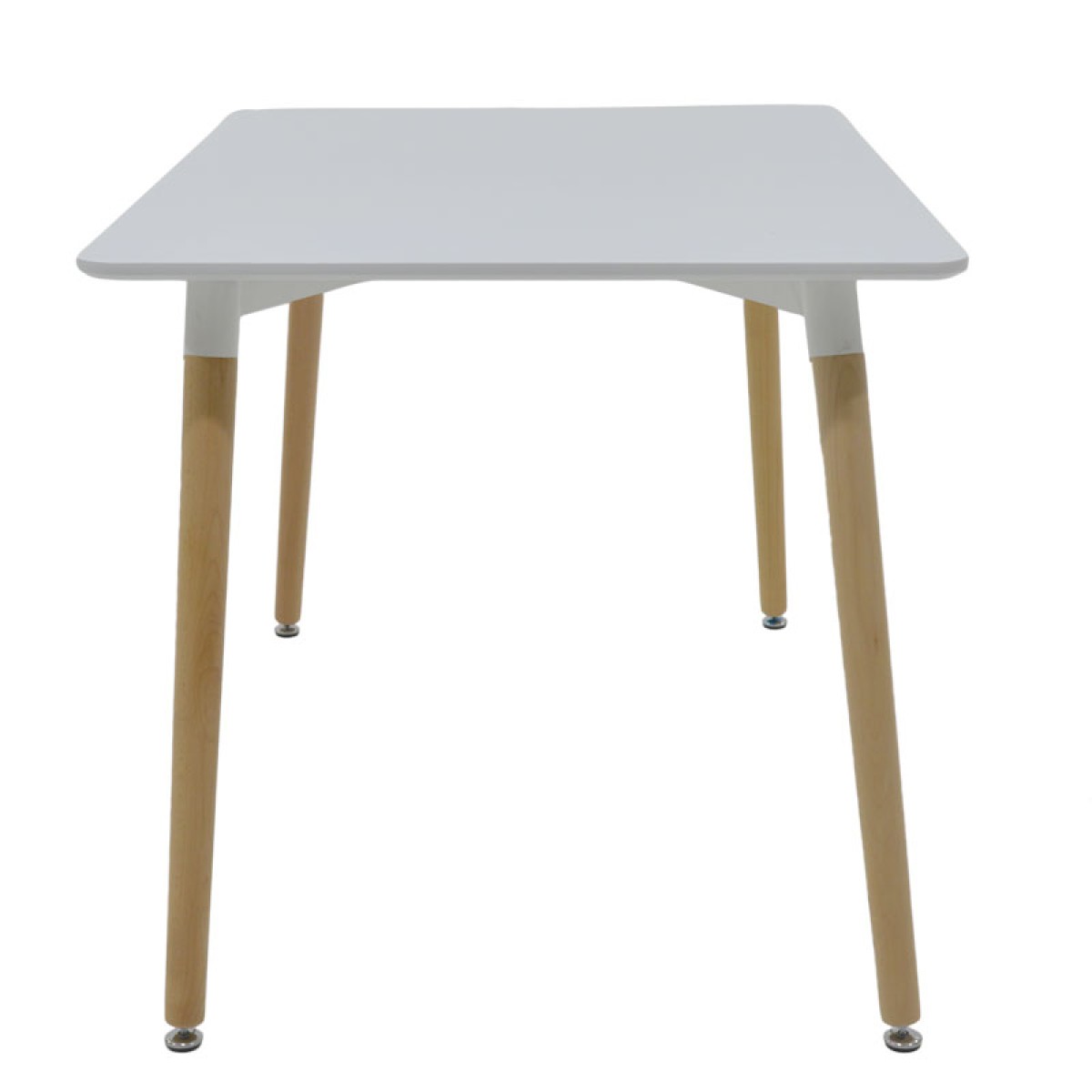 Τραπέζι Natali pakoworld MDF λευκό-πόδια φυσικό 120x80x76εκ Τραπέζι Natali pakoworld MDF λευκό-πόδια φυσικό 120x80x76εκ